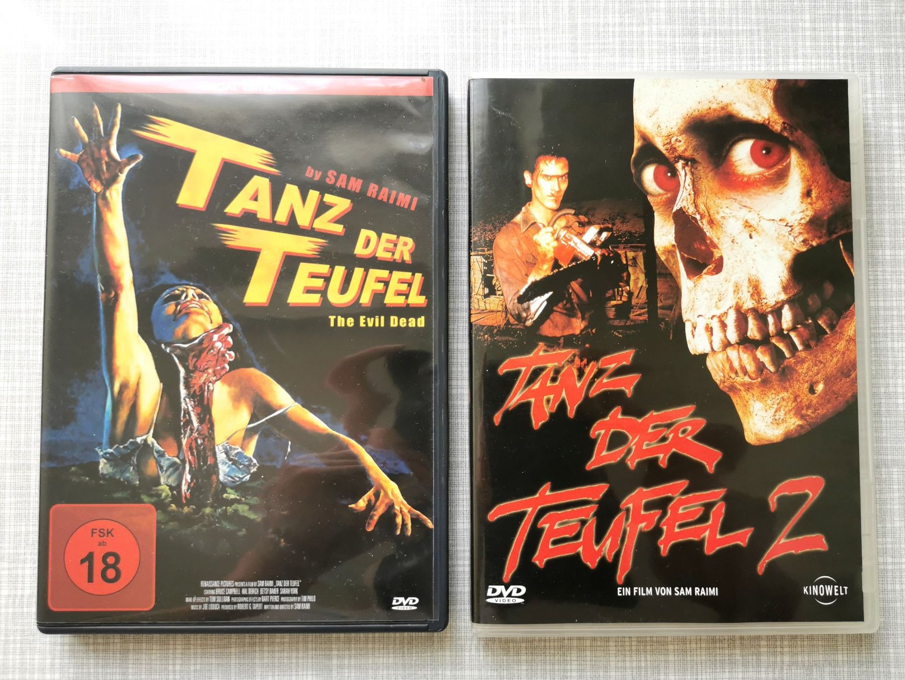 Tutti i DVDs: Tanz der Teufel / Evil Dead 1 + 2 - DVD – Usato da Basel venduto da Scarrabus
