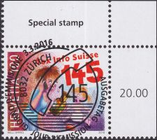 2016, Nr.1586 "Tox Info" mit Ersttags-Voll-Stempel +TABS