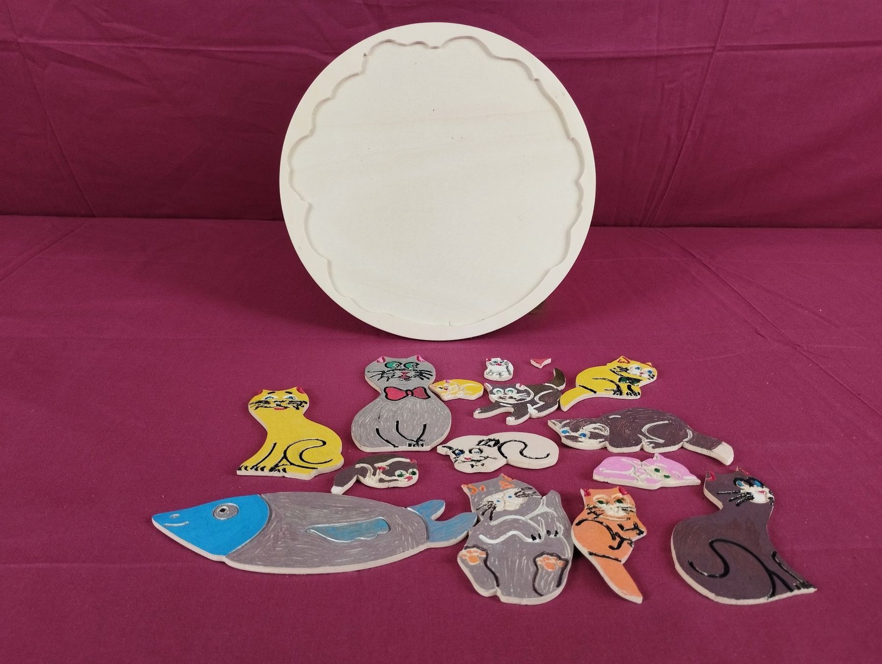 Puzzle: Katzen-Puzzle bemahlt - VIERZACK – Nuovo (secondo la descrizione) da Schübelbach venduto da Restwert_Schubelbach 4