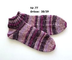 Sneaker - Socken handgestrickt  Gr.38/39  Nr.77