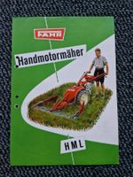 Original Prospekt Fahr Handmotormäher HML / Motormäher