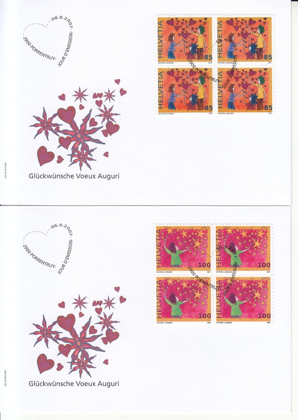 Tutti i francobolli: SBK 1244 - 1246 im 4er-Block FDC – Usato da Bürglen TG venduto da StampGraf 1