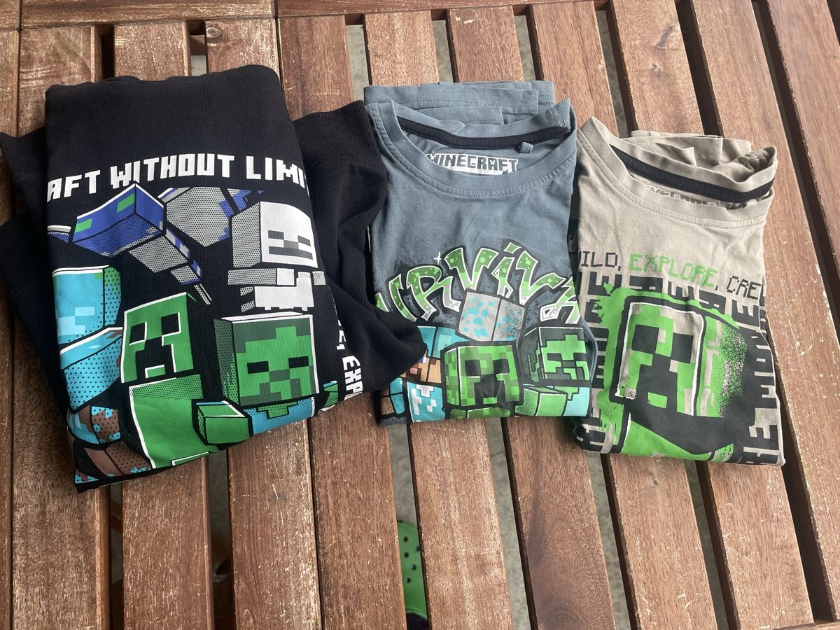 Lotti & Set di vestiti: Minecraft Set Pullover & 2 Shirts Gr. 140 gebraucht – Usato da Bern venduto da brup