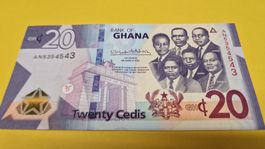 Ghana 20 Cedi Banknote, Jahr 2022, Top , Selten!