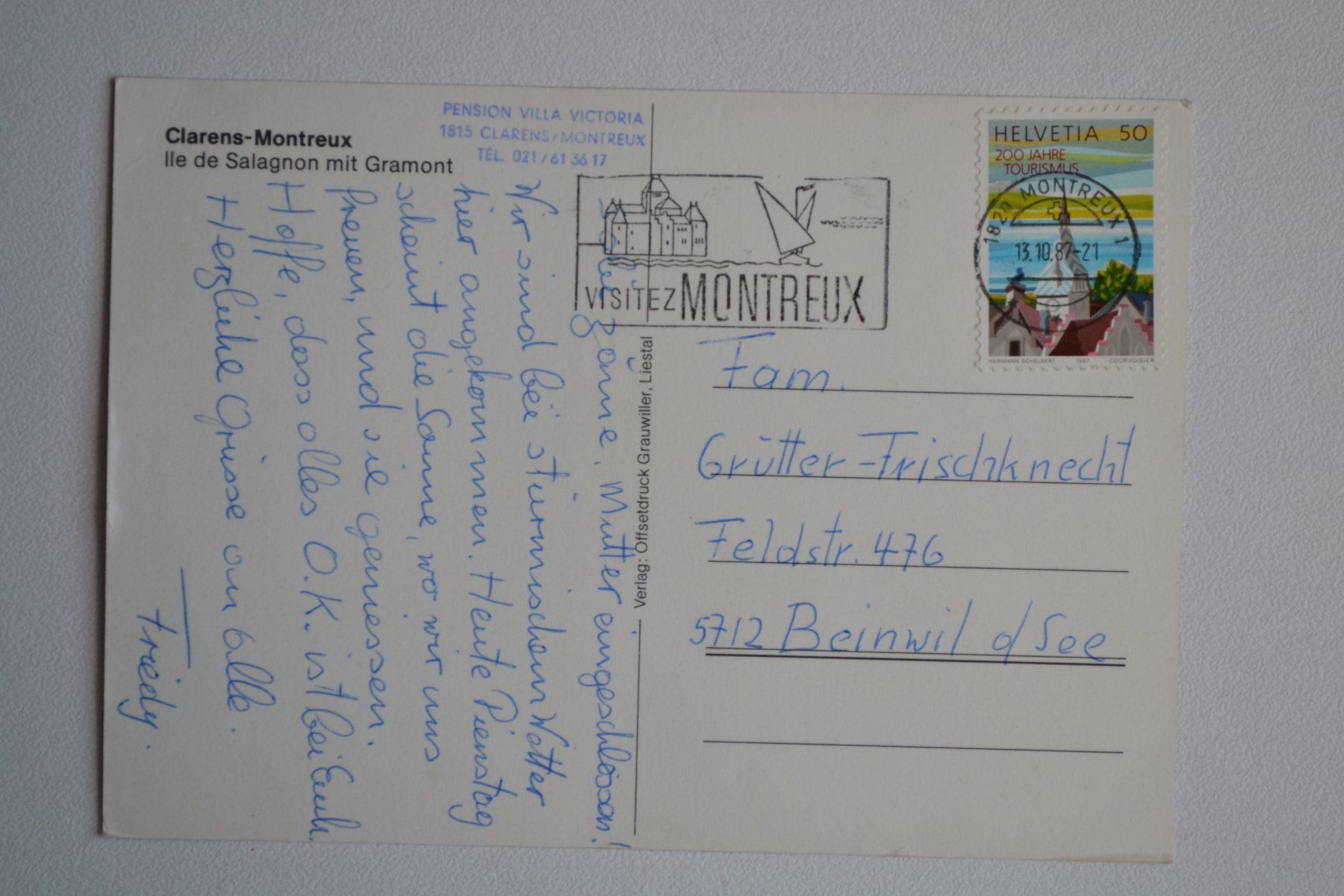 Ansichtskarten: AK Clarens -Montreux – Gebraucht aus Beinwil am See von kajak55 1