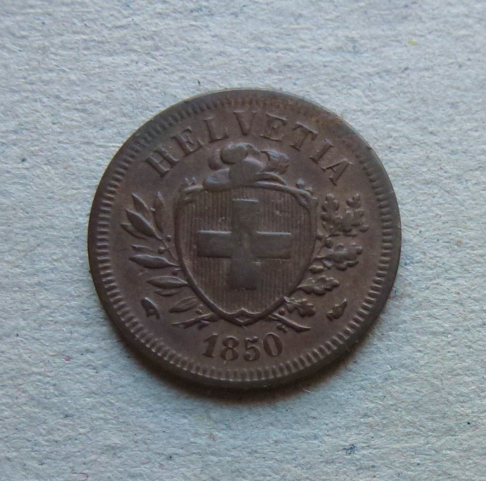 Tutti le monete: ++ 1 Rappen 1850, gute Erhaltung – Usato da Walkringen venduto da Casablanca777