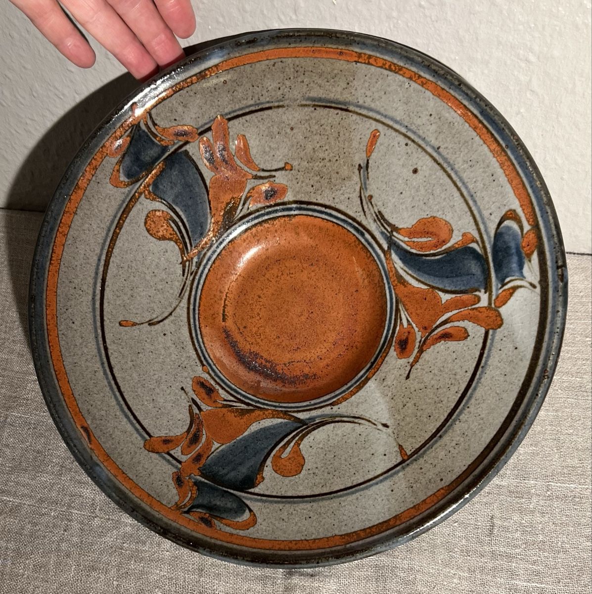 Piatti di portata: Plat décoratif ARTPOT, grès tourné et peint main – Nuovo (secondo la descrizione) da Genève venduto da DELIRBEADS 7