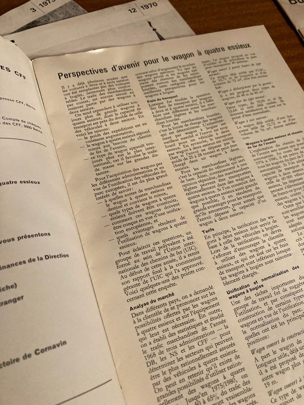 Riviste & Magazine: CFF Train SBB Sammlung Zeitschrift 1970 – Usato da St-Cierges venduto da LeRegain 2