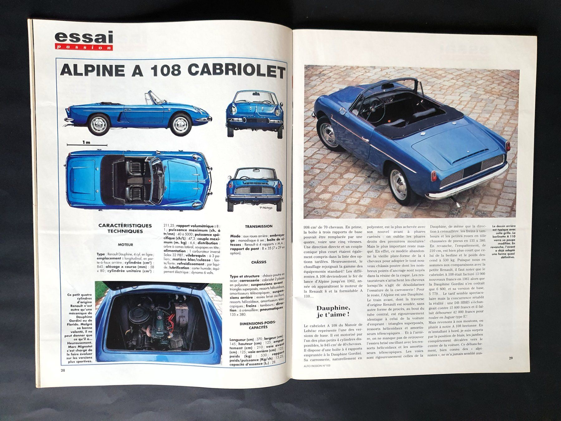 Riviste & Magazine: Auto Passion, Alpine-Renault A 108, cabriolet, 8 pages – Nuovo (secondo la descrizione) da Martigny venduto da Abm1000 2