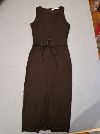 Elegantes Sommerkleid schwarz Gr. M mit Schnürung