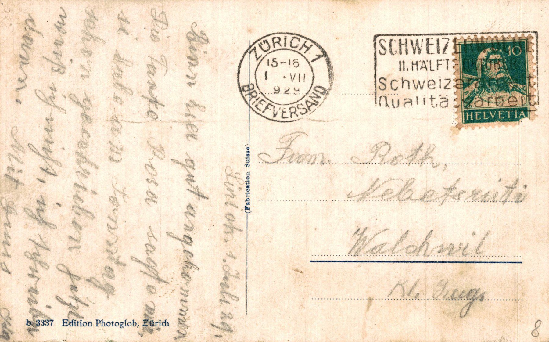 Cartoline postali: Zürich- Enge. Neuer Bahnhof – Usato da Bronschhofen venduto da Astore 1