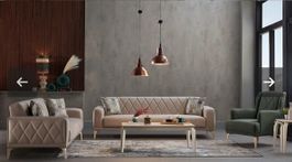 Gemütliches Sofa-Set, Beige