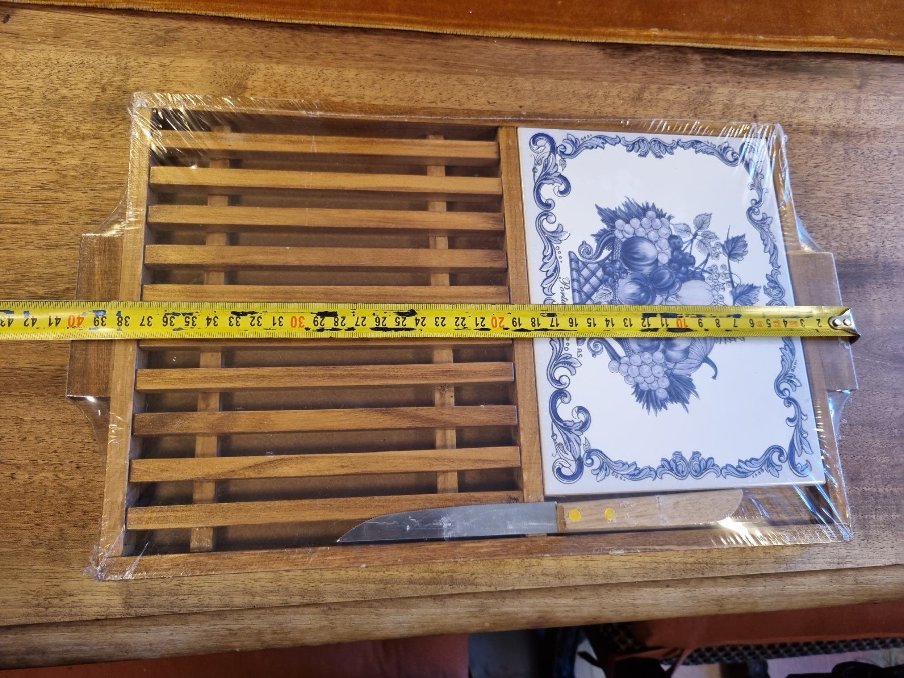 Elettrodomestici da cucina: Schneidebrett Set mit Messer Holz Keramikfliese – Nuovo e nell'imballaggio originale da Scharnachtal venduto da devin03 2