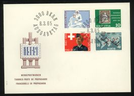 1965, FDC, Werbe- und Gedenkmarken (Nr. 428–431)