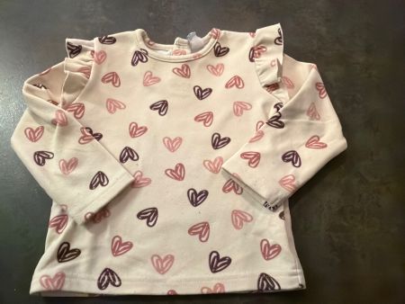 Langarmshirt Topomini Herzmuster; 86