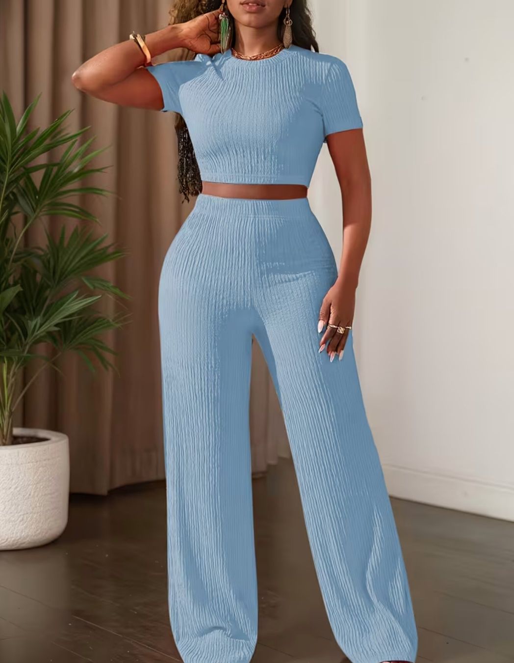 Lotti di vestiti: Damen Lounge-Set mit weiter Hose – Nuovo e nell'imballaggio originale da Reinach BL venduto da Deinfashion 7