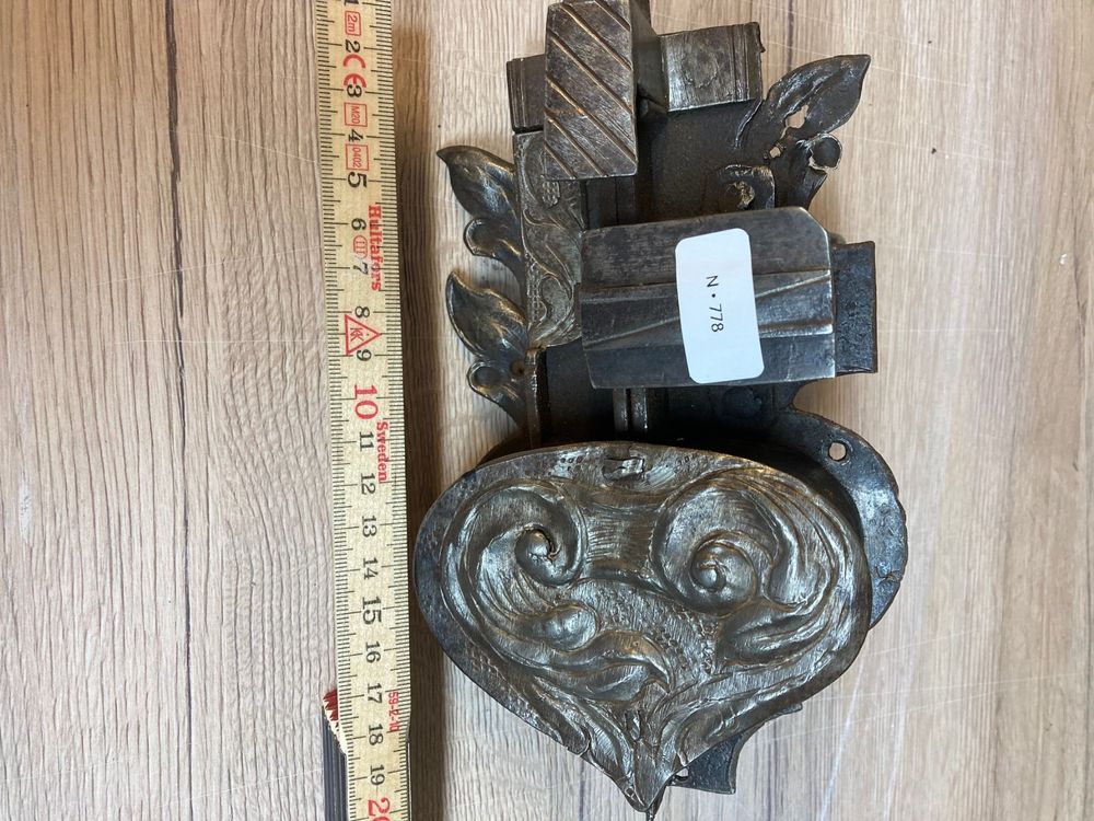 Serrure Forte Double Clé – France – XVIIIe – Porte De Château En Fer Forgé