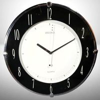 🕶️ Coole Seiko Wanduhr – Schwarz trifft auf Stil! 🕰️