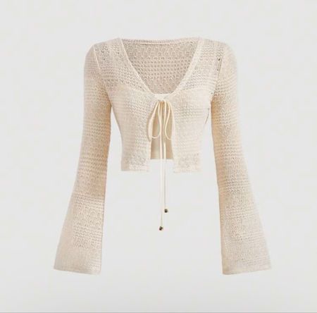 Damen Strickjacke Creme - Grösse S