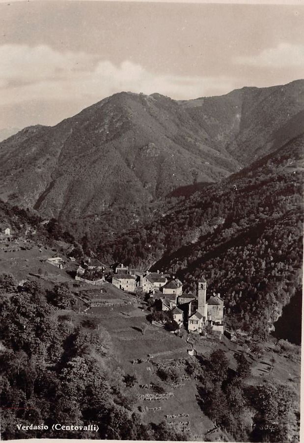 Cartoline postali: Verdasio, Centovalli, datiert 1948 – Usato da Frauenfeld venduto da POML