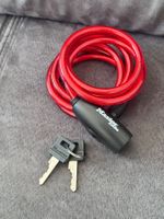 Kabelschloss Master Lock rot mit zwei Schlüsseln, ohne OVP.