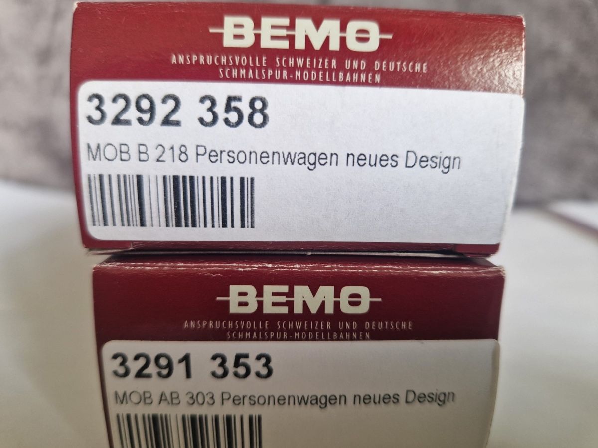 Bemo Trains électriques: Bemo Personenwagen MOB neues Design  – Neuf avec emballage d'origine à Unteriberg par pineappleMa 1