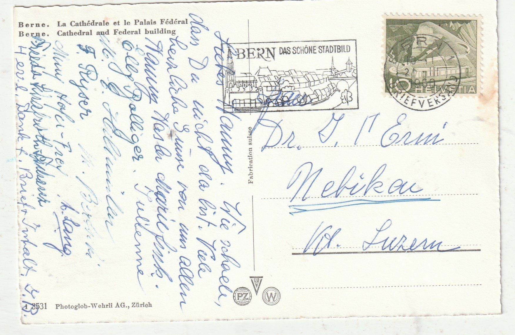 Cartes postales: Bern Teilansicht – D'occasion à Lumbrein par made02 1