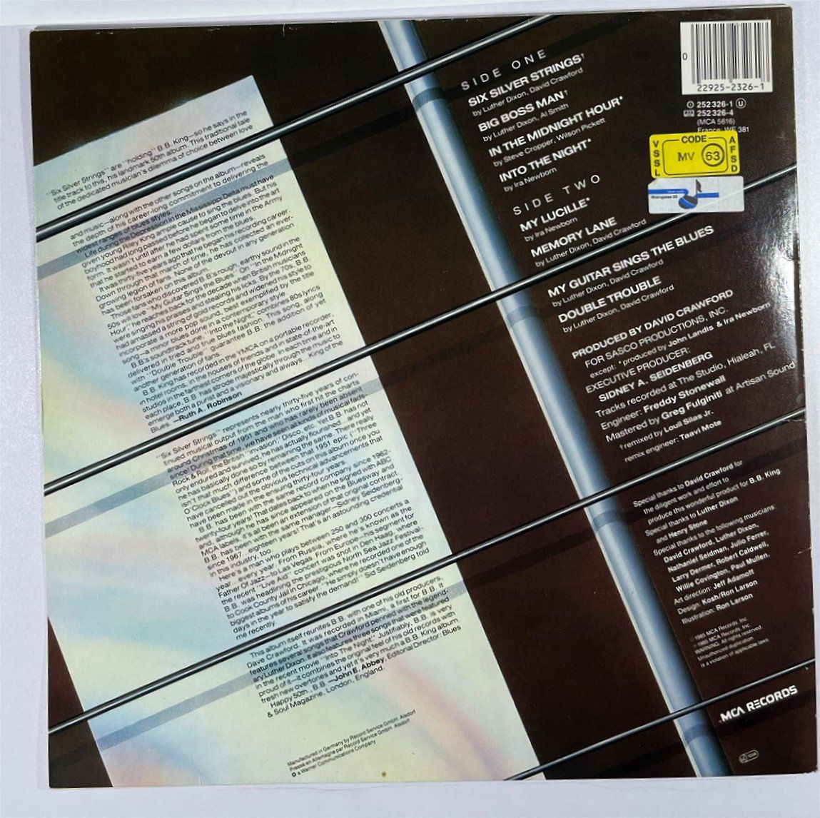 Schallplatten: LP: B.B. KING - Six Silver Strings (1985) – Neu (gemäss Beschreibung) aus Frenkendorf von Yard-Sale-2000 1