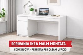 Scrivania IKEA MALM bianca, come nuova! Affare d'occasione