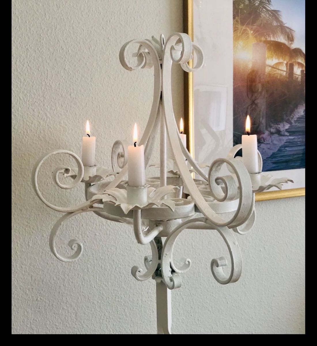 Bougeoirs: Kerzenständer weiss shabby chic – D'occasion à Münsingen par Goldvreneli1897 1