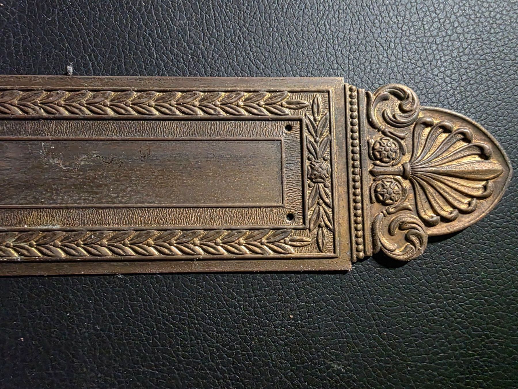 Ferramenta: Vintage alte Messing Rosette Tür Schild – Usato da Walterswil BE venduto da Lonitti 3
