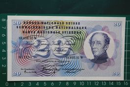 bankfrische general dufour banknote 20 franken 1961