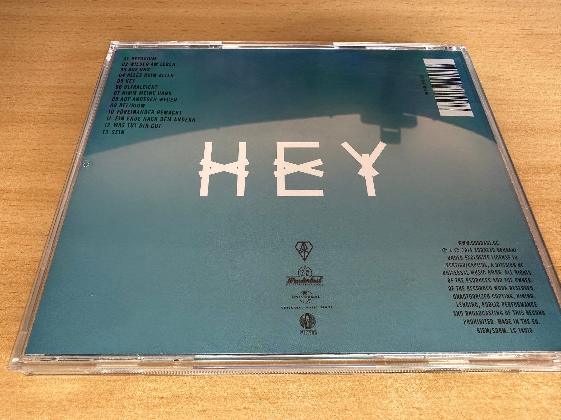 CDs: Andreas Bourani – Hey – Gebraucht aus Rikon im Tösstal von Alpenmutz 1