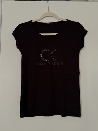 Damen T-Shirt Calvin Klein schwarz Grösse M