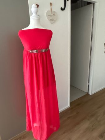 Elegantes langes Kleid rot von Zara Trafaluc Gr. S