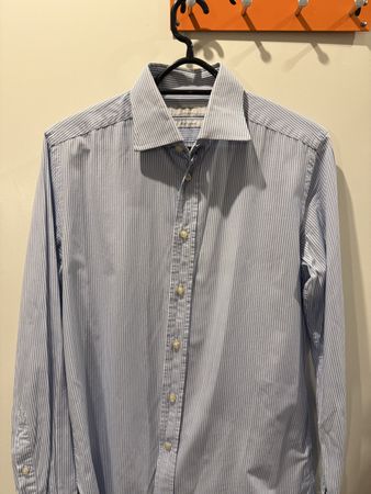 Chemise Camicissima bleu à rayures blanches, taille S