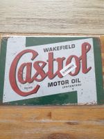 Castrol Motor Oil Blechschild, Retro-Look
