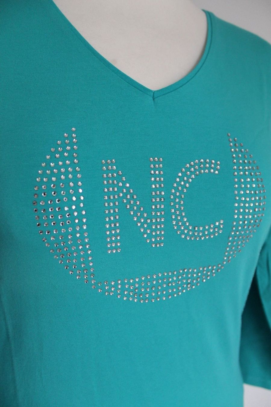 T-shirt: T-shirt vert émeraude motif strass – Nuovo (secondo la descrizione) da Agiez venduto da chouchanelle 6