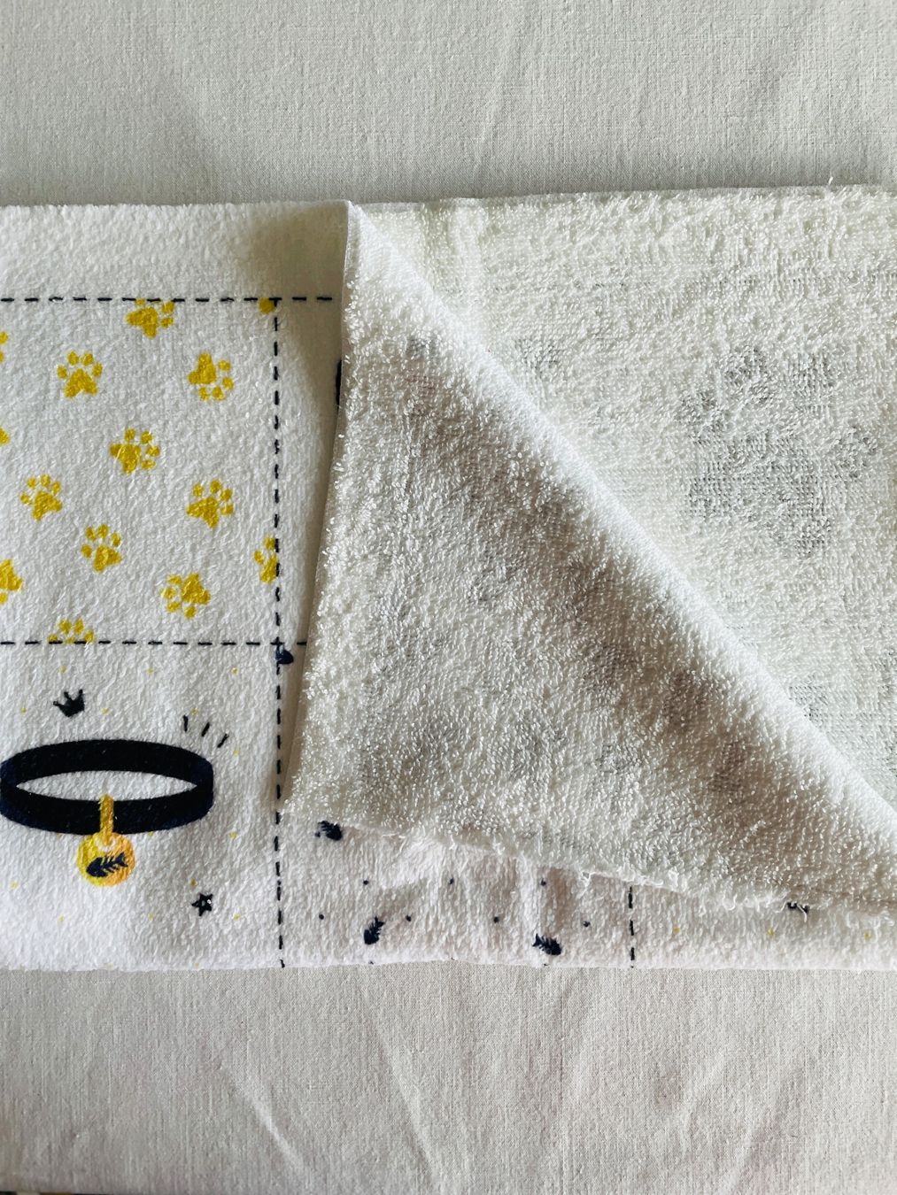 Tessuti: Coupon éponge pour coudre des lingettes lavables - Chat – Nuovo e nell'imballaggio originale da Gland venduto da san_xz5j 4