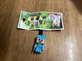 Figurine Minecraft Steve blau guter Zustand 