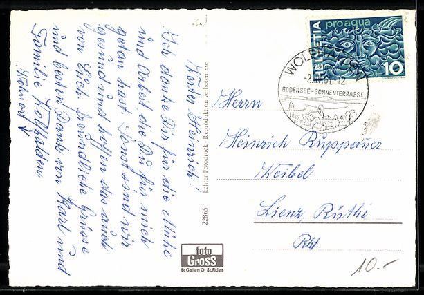 Cartoline postali: Wolfhalden /App., Schönenbühl mit Birk – Usato da Berlin venduto da bartko-reher 1