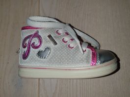 Primigi silber/weiss/pink Sneakers/Lauflernschuhe GR 19