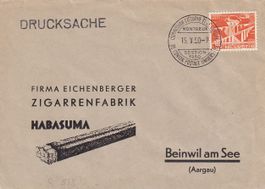 Illustr. Firmenbrief von Montreux nach Beinwil 1950