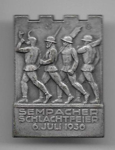 Placchette & Badge: Abzeichen SEMPACH Schlachtfeier 1936 – Usato da Nidau venduto da Polebloe