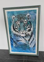 Rolf Knie Tiger-Bild in Blau