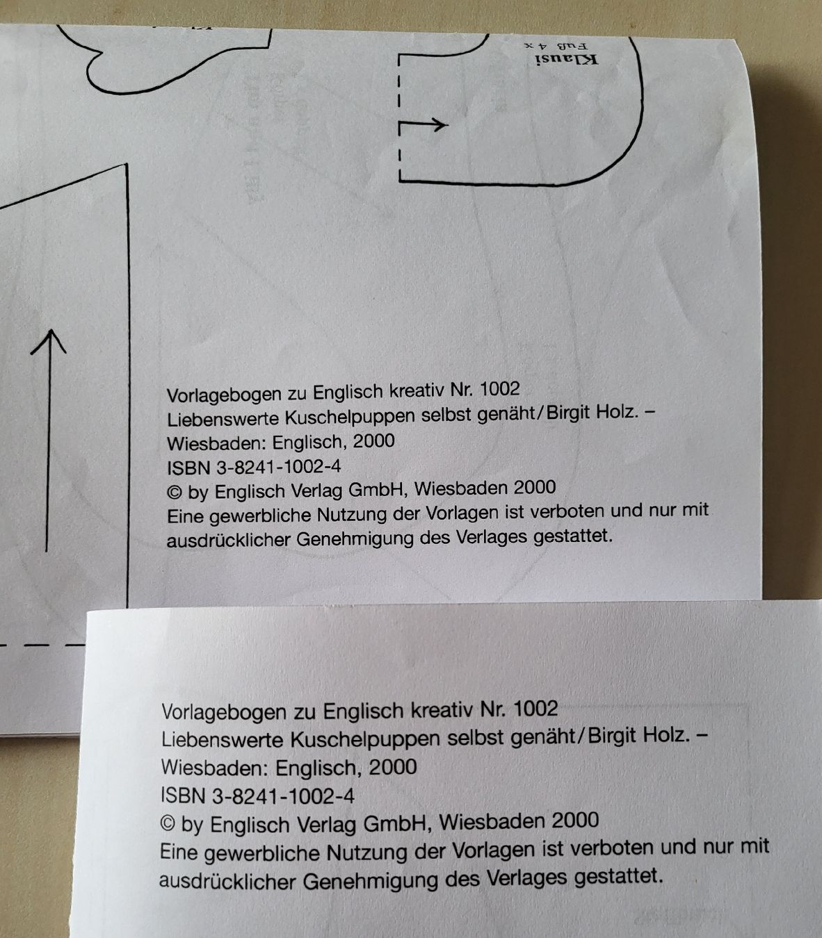 Cartamodelli: Kuschelpuppen selbst genäht mit Bogen – Usato da Winterthur venduto da Baer49 1