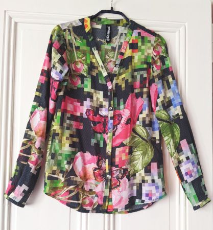 DESIGUAL : Douce blouse imprimé patchwork 34-36