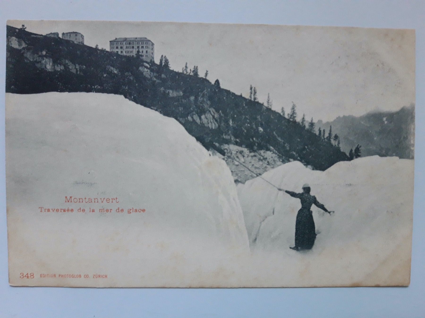 Cartoline postali: Montanvert Traversée de la mer de glace – Usato da Sargans venduto da nicsam1815