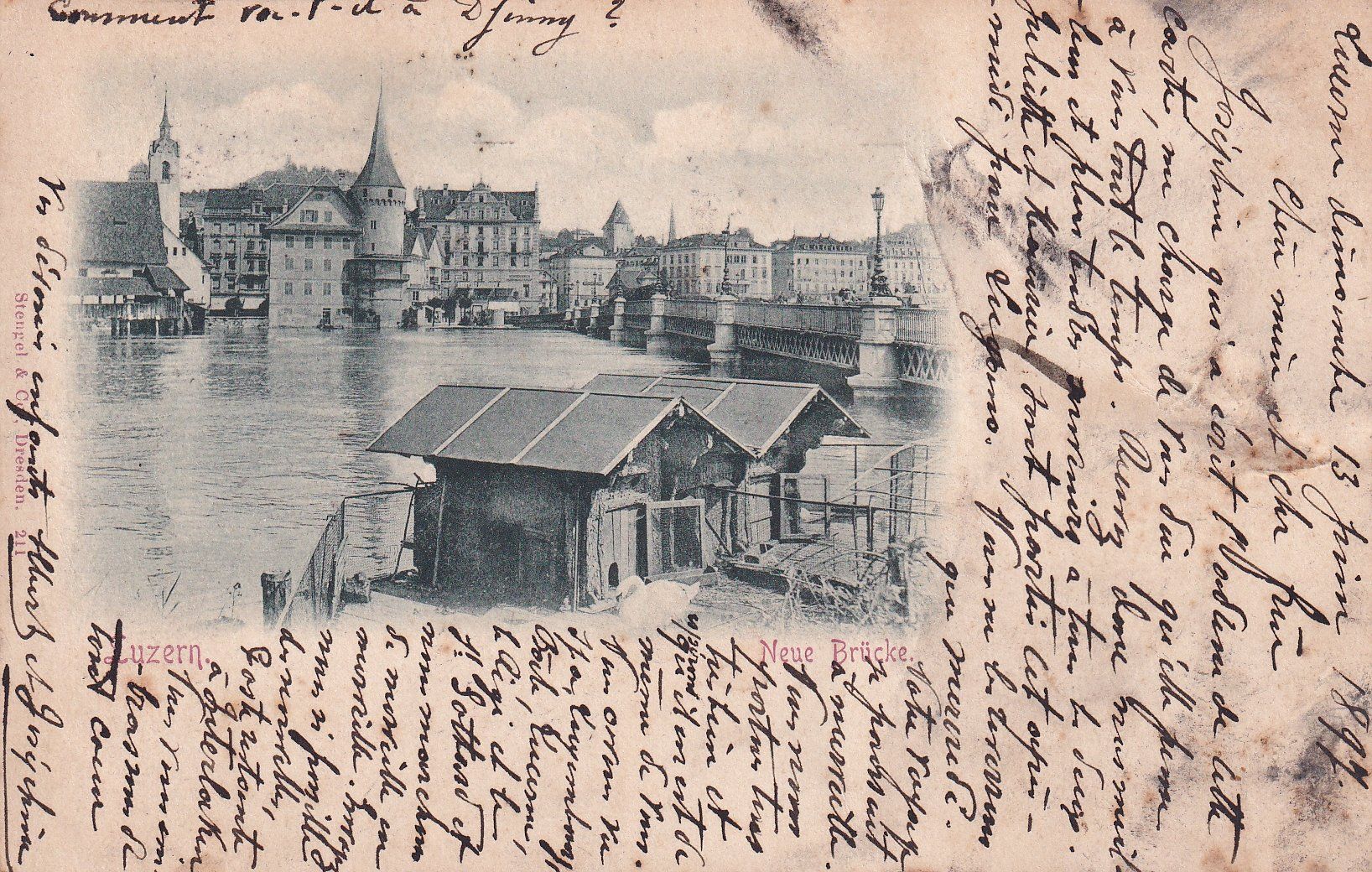 Cartoline postali: Luzern    LU      um 1897 – Usato da Brig venduto da Valcards54