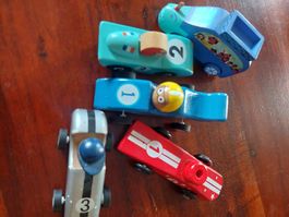 Holzspielzeugautos 5-er Konvolut